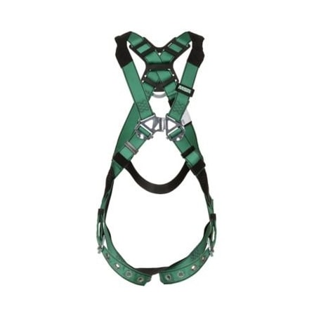 Msa Safety V-Form Harness, Standard, Back D-Ring, Tongue Buckle Leg Straps 10196642